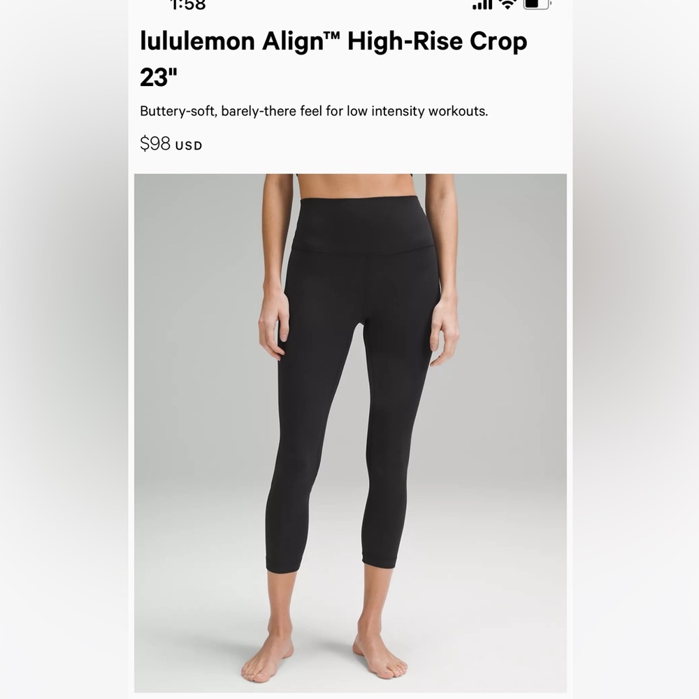 Lululemon Align Highrise Crop